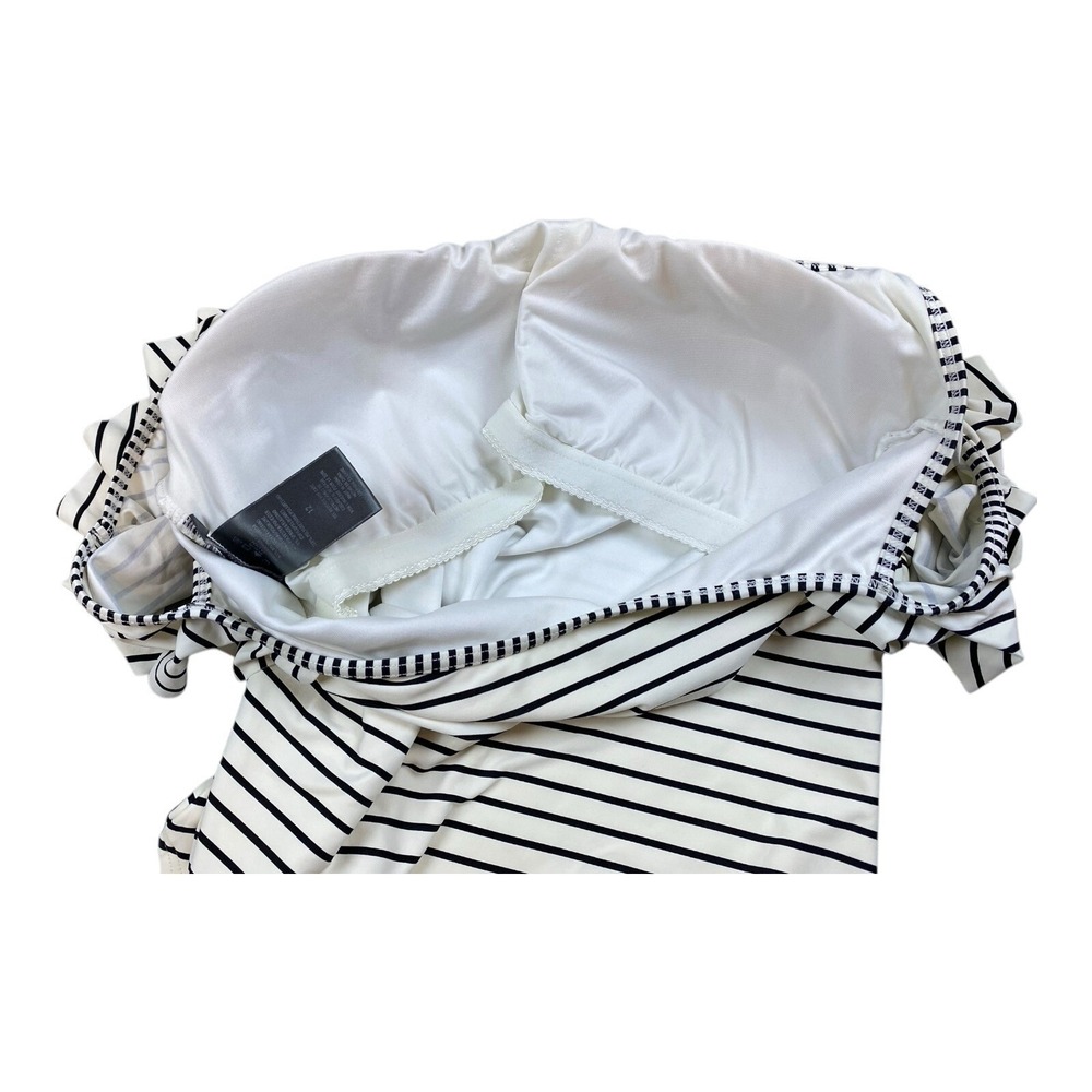 Vince Camuto Bathing Swimwear Womans Sz‎ 12 Stripes White Black Print Swimsuit - Picture 7 of 10